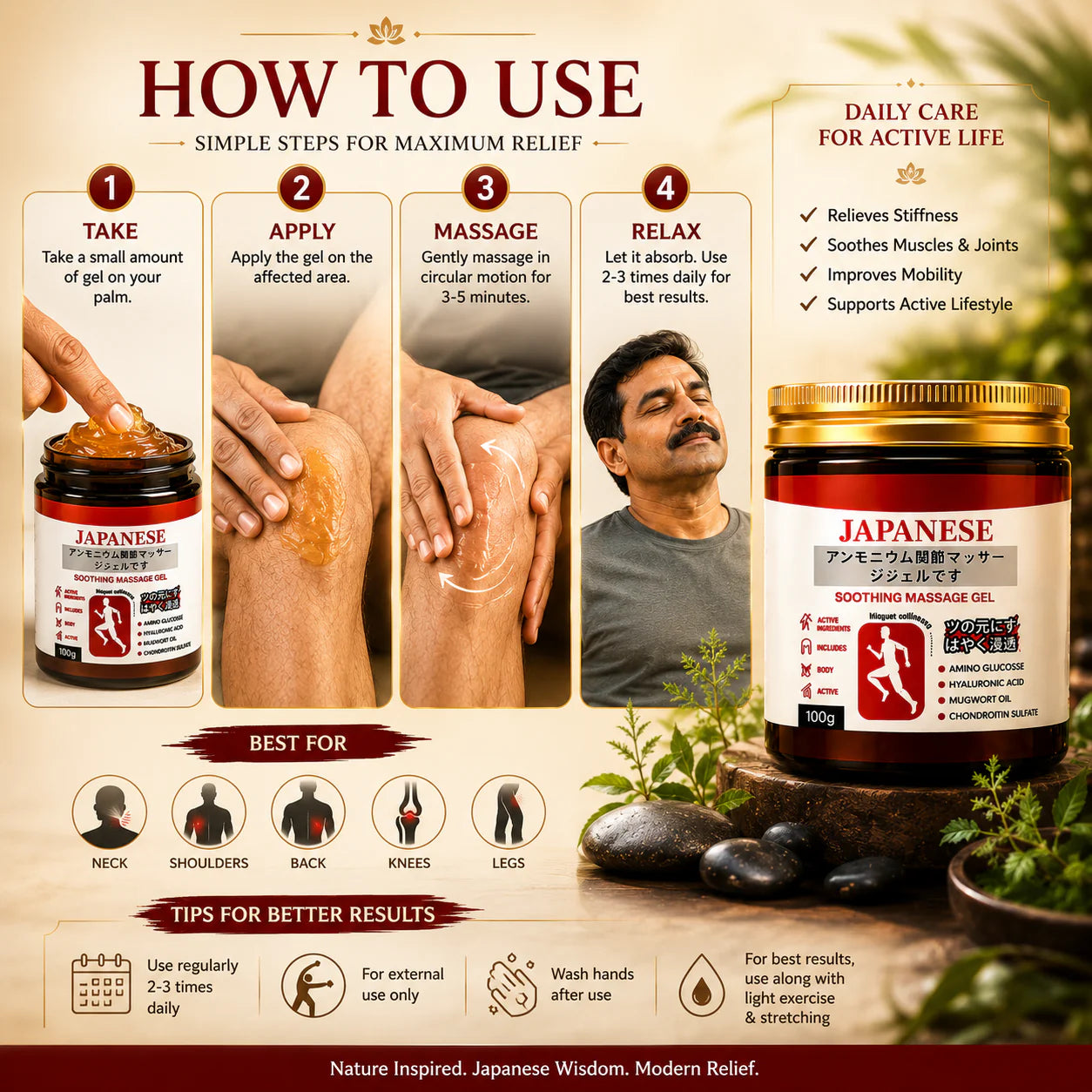Japanese Fast-Acting Pain Relief Gel ( BUY 1 GET 1 FREE )