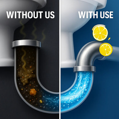 ✨Lemon Blast Yellow Bubble Tablets – Odor Eliminator + Blockage Remover🤩