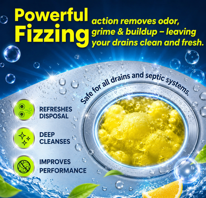 ✨Lemon Blast Yellow Bubble Tablets – Odor Eliminator + Blockage Remover🤩